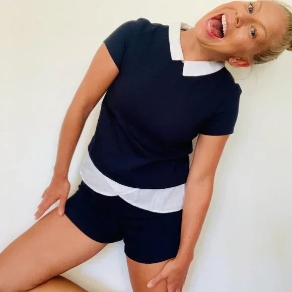 Zara blue and white romper XS - Picture 2 of 11